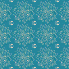 Mandala grande seamless pattern vector background