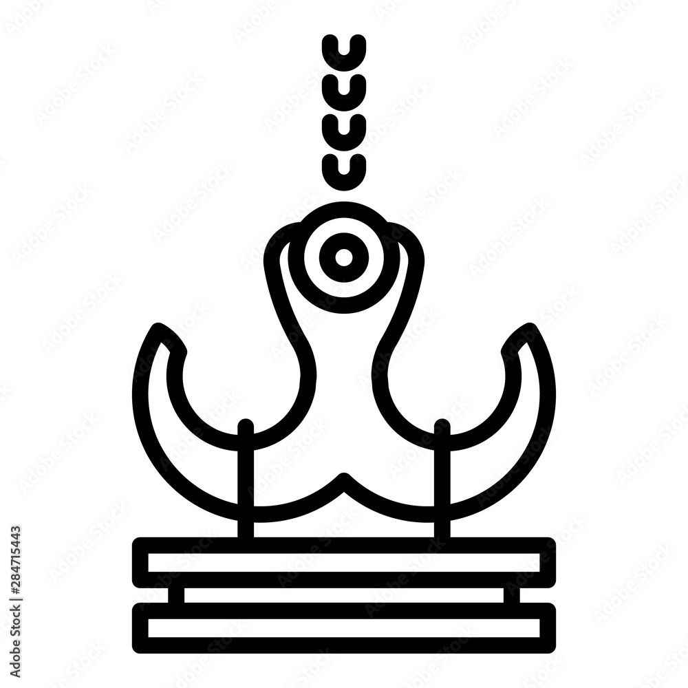 Aufkleber port crane icon. outline port crane vector icon for web design isolated on white background