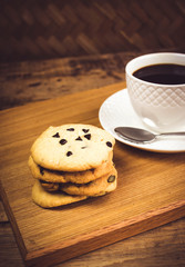 Obraz na płótnie Canvas Cookie black coffee.