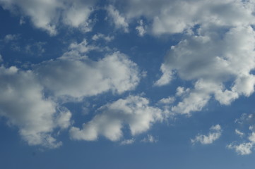 Fototapeta premium Sunny sky abstract background, beautiful cloudscape, on the heaven