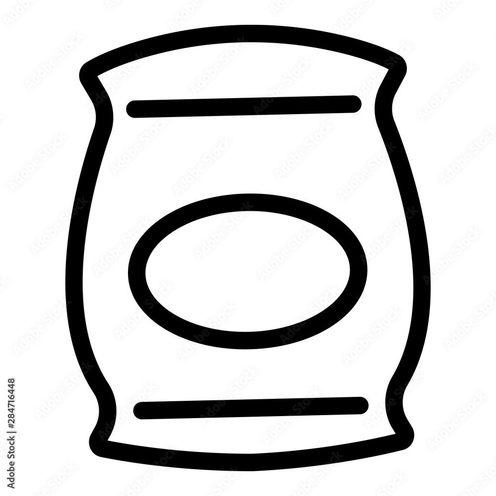 Poster rice sack icon. outline rice sack vector icon for web design isolated on white background