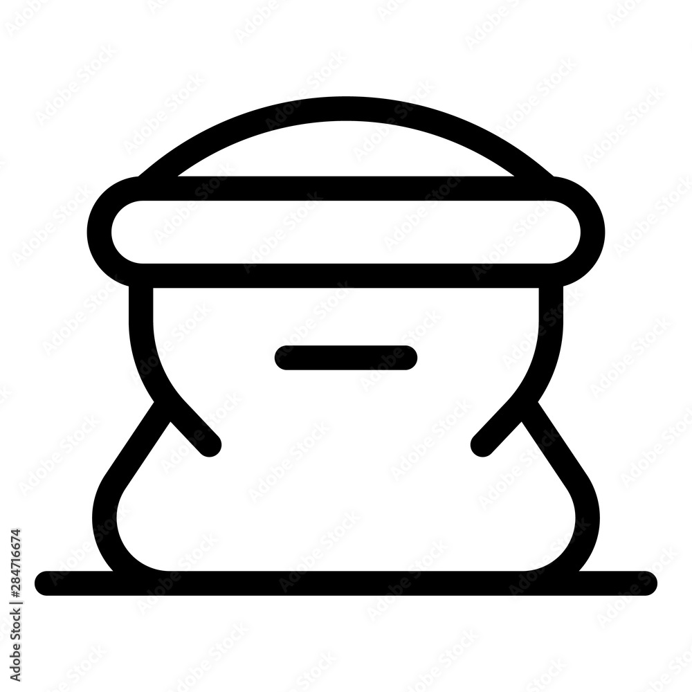 Poster open full sack icon. outline open full sack vector icon for web design isolated on white background
