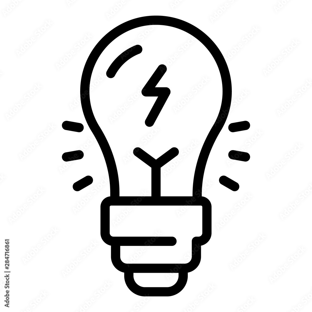 Poster bulb quest idea icon. outline bulb quest idea vector icon for web design isolated on white backgroun