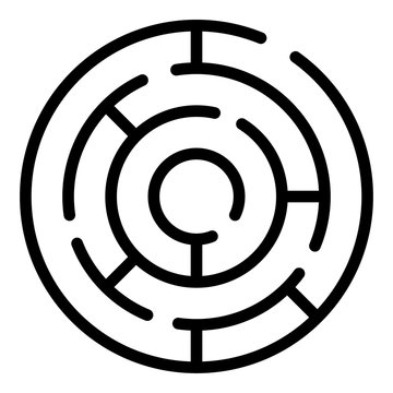 Quest labyrint icon. Outline quest labyrint vector icon for web design isolated on white background