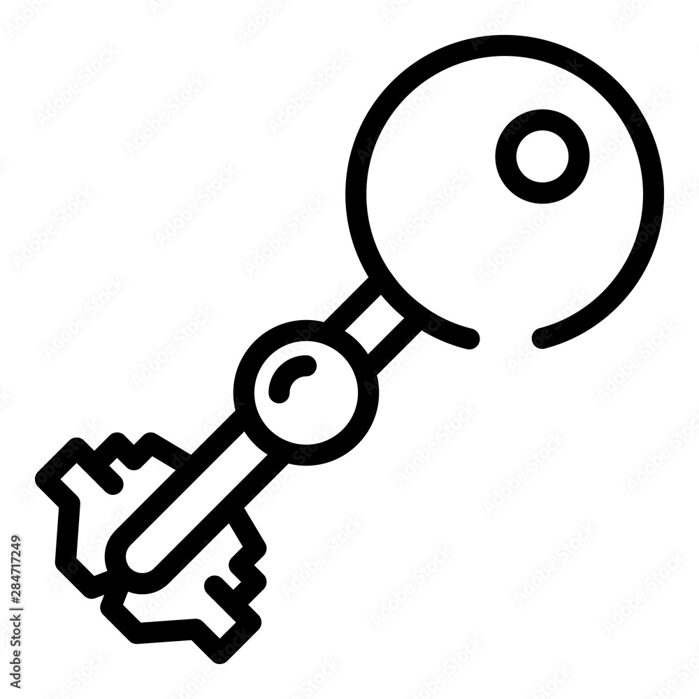 Aufkleber quest gold key icon. outline quest gold key vector icon for web design isolated on white background