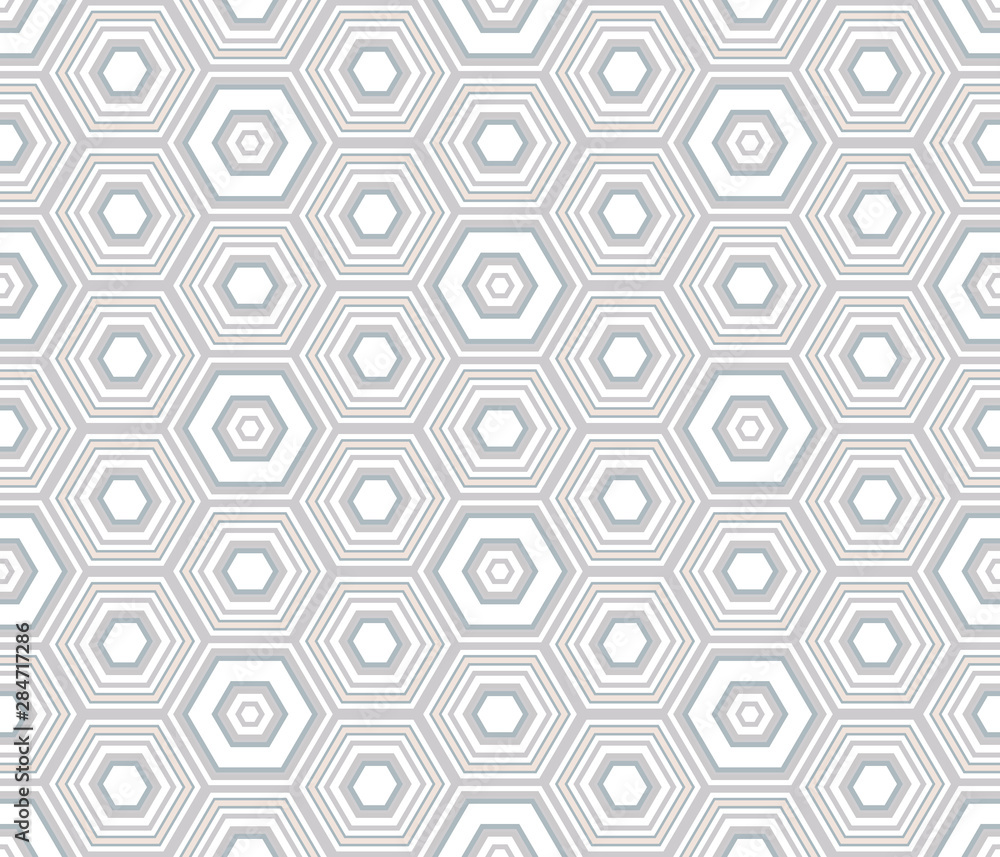Poster abstract hexagons seamless pattern. vector geometric pattern of many shapes.