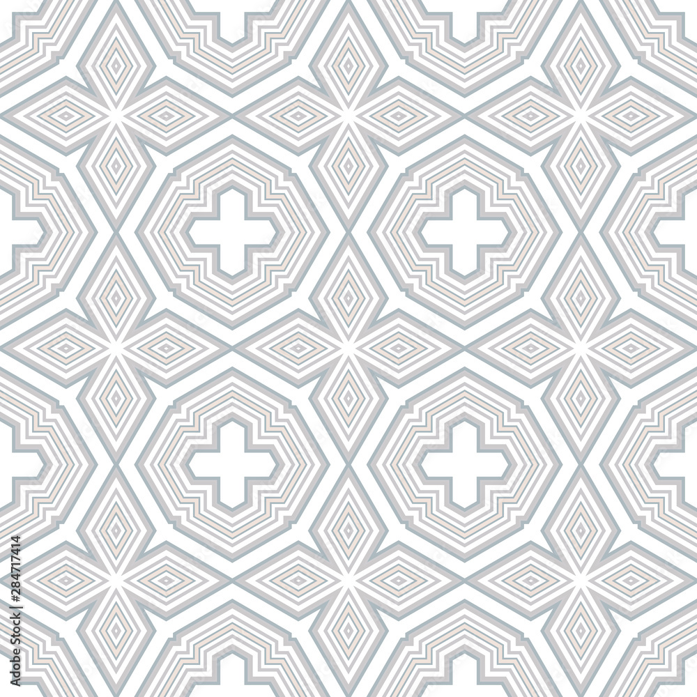 Poster abstract seamless pattern of many shapes. vector kaleidoscope.