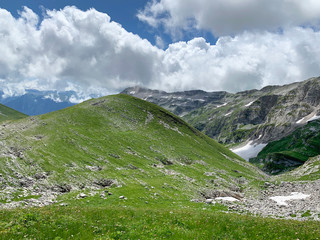 Abkhazia, clouds over the Arabica plateau in summer