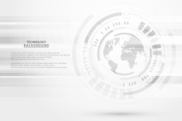 Fototapeta premium Abstract technology background Hi-tech communication concept futuristic digital innovation background for global web, connection, science. Vector illustration