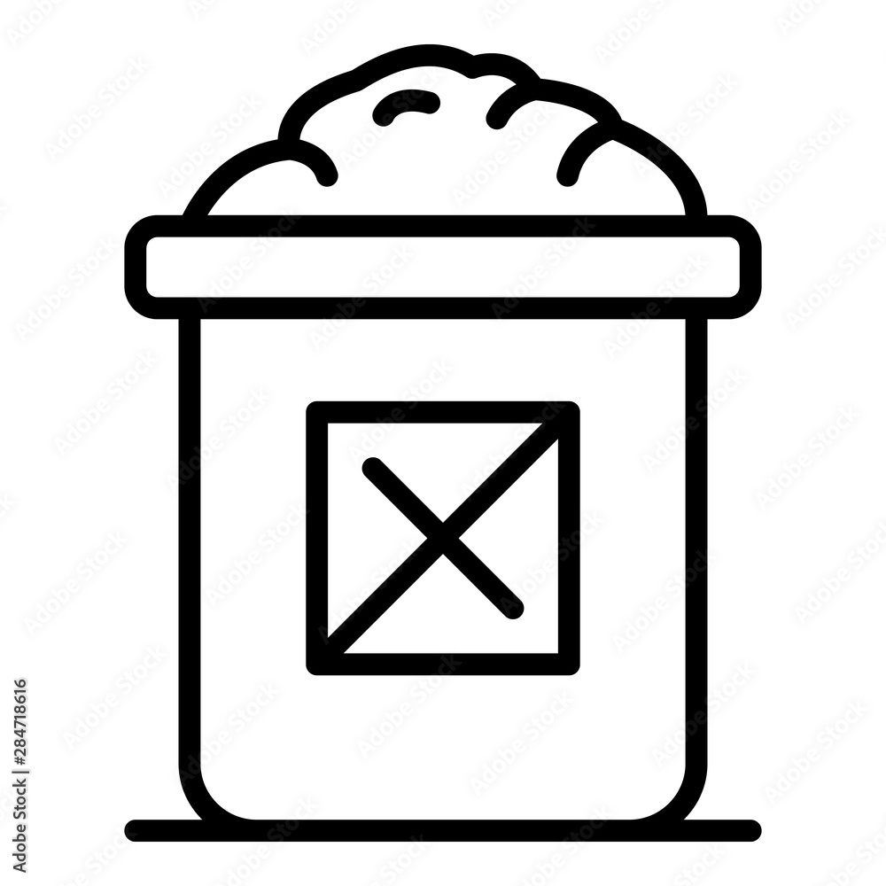 Poster garbage box icon. outline garbage box vector icon for web design isolated on white background
