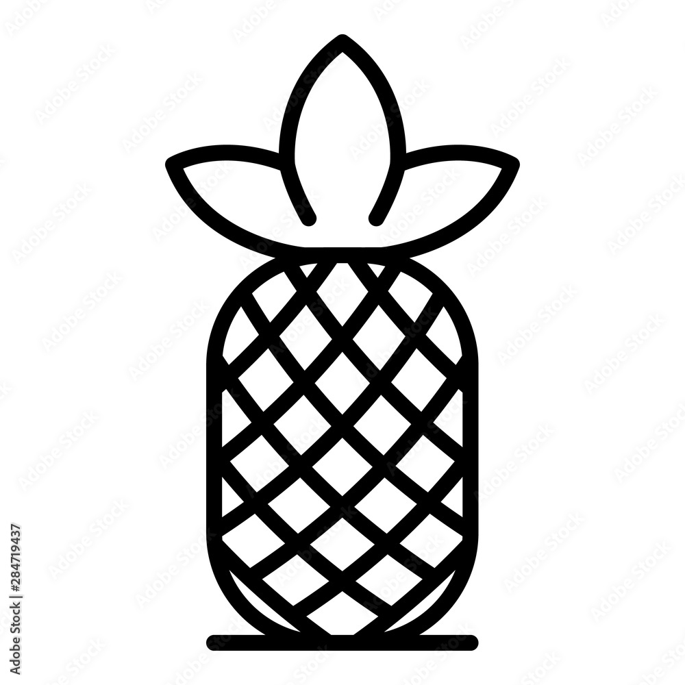 Poster pineapple icon. outline pineapple vector icon for web design isolated on white background