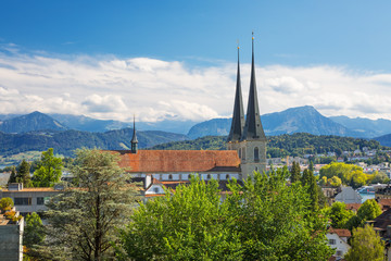 Luzern city center panorama, Switzerland