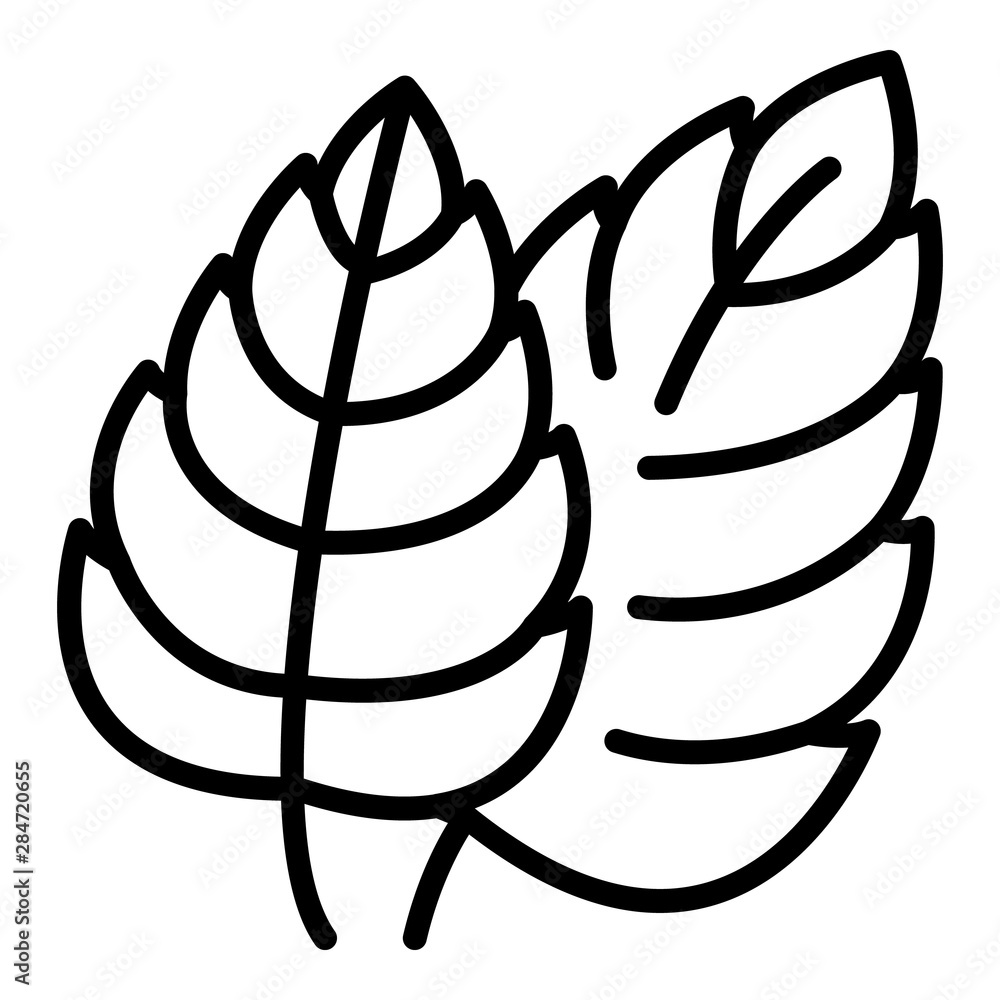 Poster tree leaves icon. outline tree leaves vector icon for web design isolated on white background