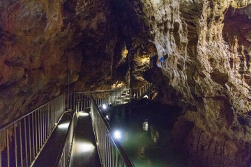 Inside view of Danyang Ondal Cave. Danyang, North Chungcheong Province, South Korea, Asia.