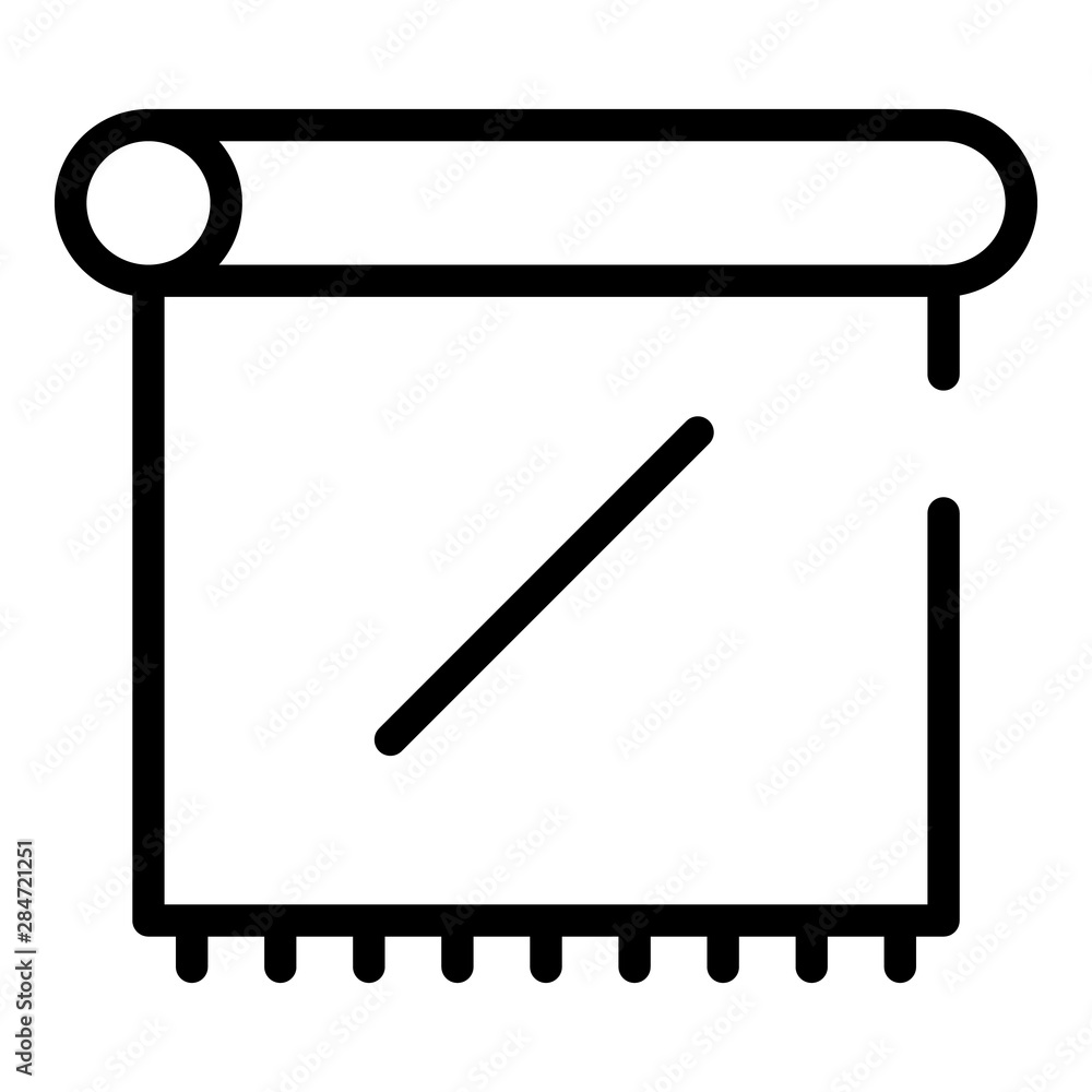 Poster Paper towel icon. Outline paper towel vector icon for web design isolated on white background