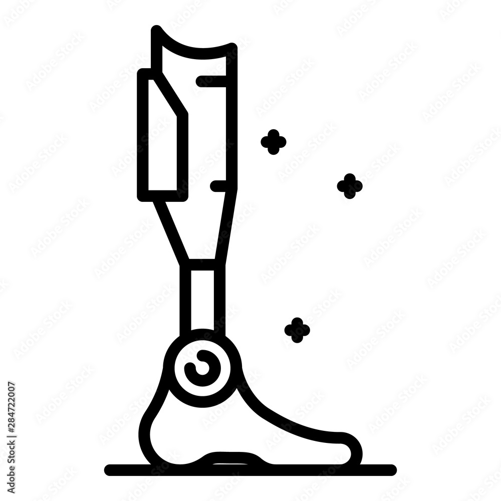 Poster titanium prosthesis icon. outline titanium prosthesis vector icon for web design isolated on white b