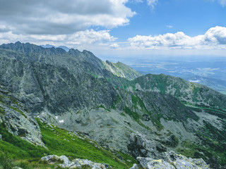 Naklejka na ściany i meble In the High Tatras Slovakia side of Mountains