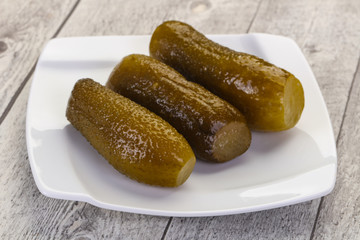 Pickled homemade cucumbers