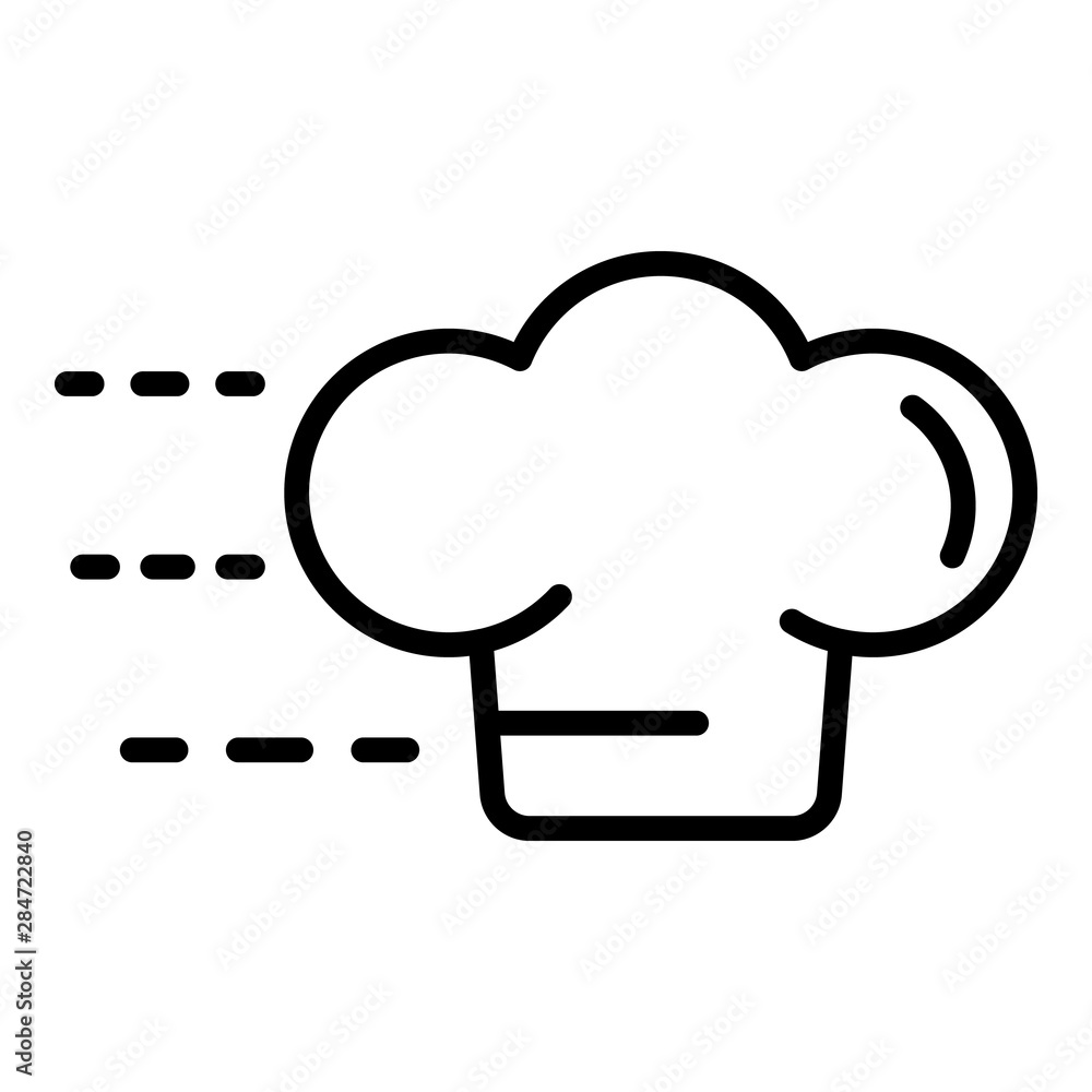 Poster fast delivery cook icon. outline fast delivery cook vector icon for web design isolated on white bac
