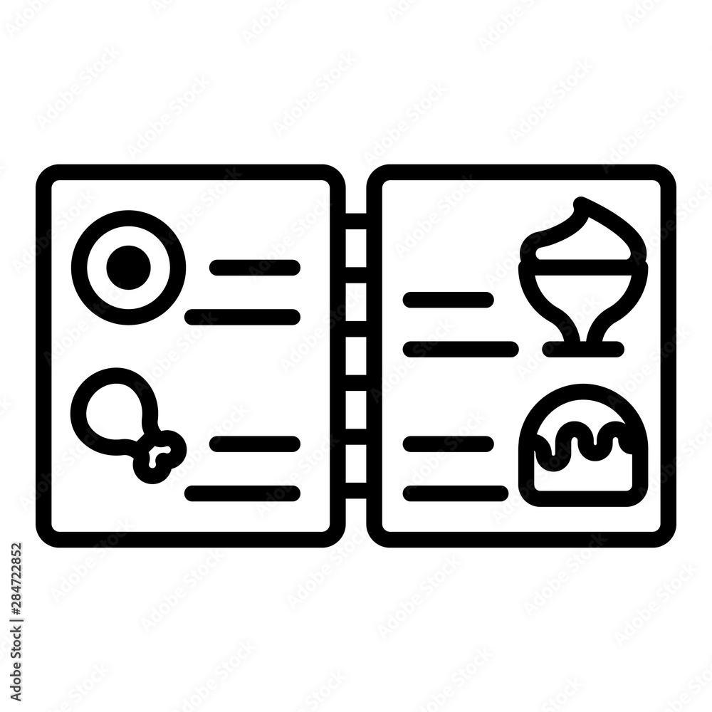 Poster restaurant menu icon. outline restaurant menu vector icon for web design isolated on white backgroun