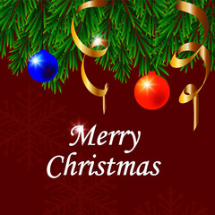 Obraz na płótnie Canvas Christmas card with greetings