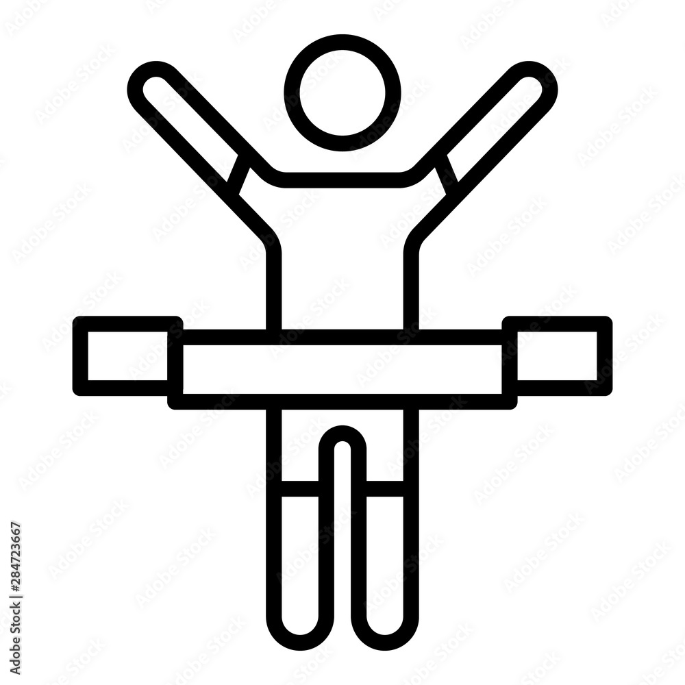 Poster crosses the finish line icon. outline crosses the finish line vector icon for web design isolated on