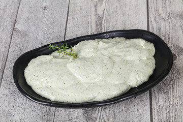 Cottage cream snack with herbs