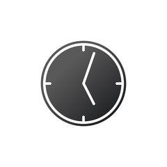 Clock, linear icon. Vector illustration isolated on white background.