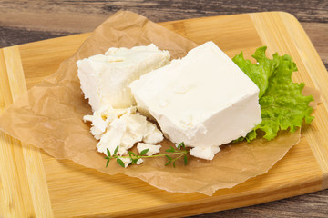 Greek traditional Feta soft cheese