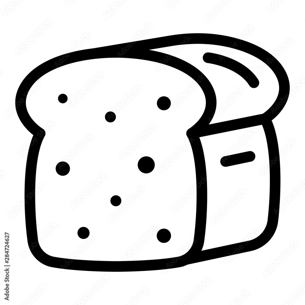 Poster fresh bread icon. outline fresh bread vector icon for web design isolated on white background