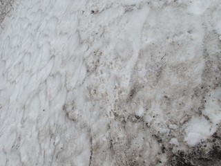 detail of a snow texture in mountains