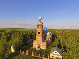 Fototapeta na wymiar Church of our lady mother of Kazan in Smolyarova, Tatarstan, Russia