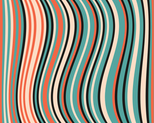 Seamless wavy lines simple pattern, abstract geometric background	