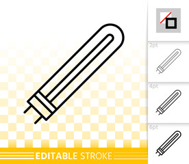 Light bulb halogen simple thin line vector icon