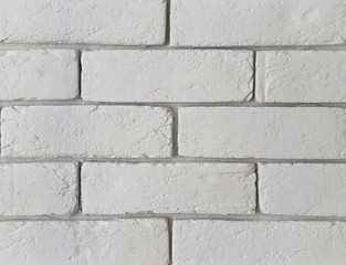 Modern white brick wall texture as a background. Abstract backdrop