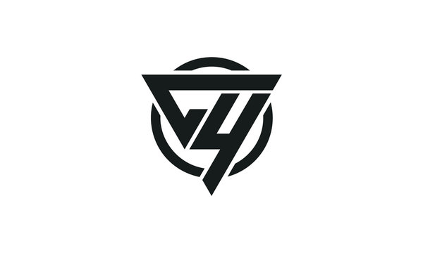 CY, YC, C4, 4C Logo; Super Hero Concept Triangle Circle Vector High Quality Design