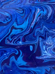 Blue Purple Marble Abstract Paint