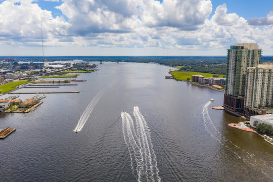 Aerial photo St Johns river Jacksonville FL