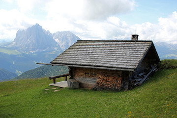 Fototapeta na wymiar Seceda Ortisei Dolomites Italie