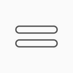 Fototapeta premium equal icon, equivalent vector sign