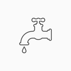 faucet icon, hydrant vector, tap illustration