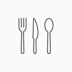 fork knife spoon icon vector