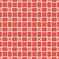 Naklejka premium Vector abstract geometric seamless pattern with square grid, curved lines, mesh