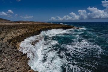 Fototapeta premium Shete Boka National park Views around Curacao a small Caribbean island