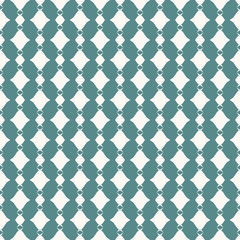 Vector abstract geometric seamless pattern. Teal green and white plaid texture