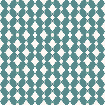 Vector abstract geometric seamless pattern. Teal green and white plaid texture