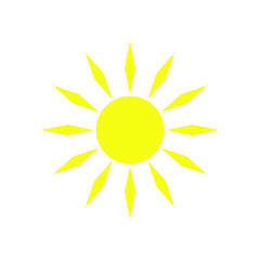 sun icon. yellow sun vector. weather icon