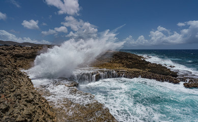   Shete Boka National park Views around Curacao a small Caribbean island