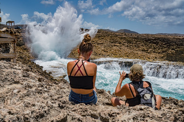   Shete Boka National park Views around Curacao a small Caribbean island