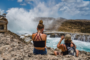   Shete Boka National park Views around Curacao a small Caribbean island